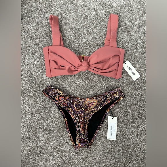 Montce Other - Montce Hayden Bikini Top and Paisley Print High-Cut Bikini Bottom